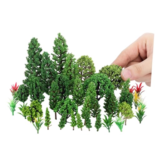 Veemoon 40 Stück Teiliges Miniatur Kiefern Modellbäume aus Kunststoff Realistische Kleine Bäume für Diorama Modellbau Miniatur Szenerie für Modelleisenbahn DIY Micro Landschaft Veemoon 40 Stück Teiliges Miniatur Kiefern Modellbäume aus Kunststoff Realistische Kleine Bäume für Diorama Modellbau Miniatur Szenerie für Modelleisenbahn DIY Micro Landschaft von Veemoon