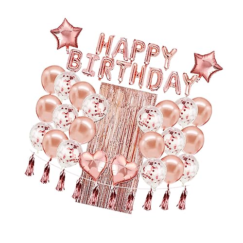 Veemoon 5 Sätze Konfetti-Ballon-Set wandverkleidung wand polsterung geburtstagsdeko Dekorative Luftballons Streamer-Hintergrund vorhang Party-Requisiten neuartige Dekore Aluminiumfolie von Veemoon