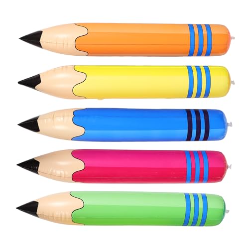 Veemoon 5 Stück Teiliges Aufblasbares Jumbo Bleistift aus Kindersicherem PVC Vielseitig als Hammer Hantel und Lernspielzeug für Kindergarten für Klassenzimmer Schulanfang und Veemoon 5 Stück Teiliges Aufblasbares Jumbo Bleistift aus Kindersicherem PVC Vielseitig als Hammer Hantel und Lernspielzeug für Kindergarten für Klassenzimmer Schulanfang und von Veemoon