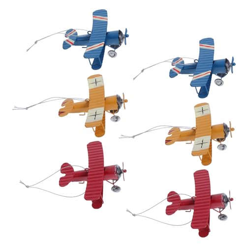Veemoon 6 Stück Teiliges Retro Eisenflugzeug Modell aus Schmiedeeisen Langlebige Doppeldecker Flugzeugfigur Kompakte Vintage Flugzeugdekoration für Schreibtisch Regal Geschenk für Veemoon 6 Stück Teiliges Retro Eisenflugzeug Modell aus Schmiedeeisen Langlebige Doppeldecker Flugzeugfigur Kompakte Vintage Flugzeugdekoration für Schreibtisch Regal Geschenk für von Veemoon