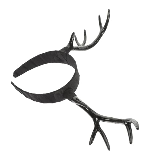 Veemoon Antler Headband Kunststoff Rentier Geweih Haarreif Damen Schwarz Klein Festival Party Cosplay Haarband Weihnachtsdeko Zubehör für Frauen und Mädchen Veemoon Antler Headband Kunststoff Rentier Geweih Haarreif Damen Schwarz Klein Festival Party Cosplay Haarband Weihnachtsdeko Zubehör für Frauen und Mädchen von Veemoon