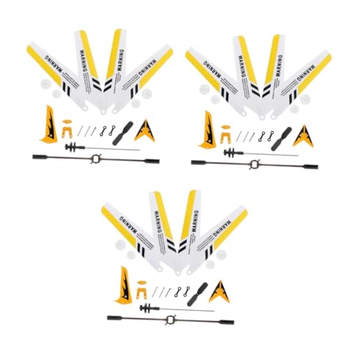Veemoon Ersatzteilset Für Syma SG RC Hubschrauber – Gelbe Rotorblätter - Schwanzdekoration - Balance Bar Verbindungsschnalle Und Innenwelle Für Optimale Leistung Und Einfache Installation von Veemoon