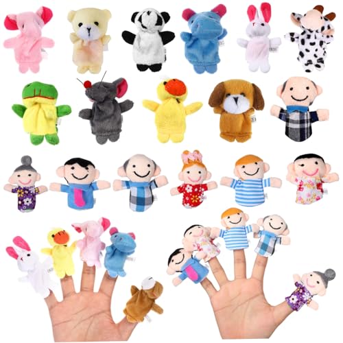 Veemoon Fingerpuppen Set Für Kleinkinder - 6 Verschiedene Tier-Fingerpuppen Für Ideal Zum Und Geschichtenerzählen Fördert Kreativität Und Fantasie von Veemoon