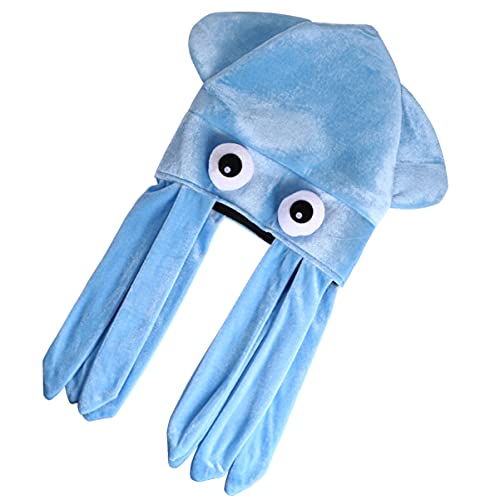 Veemoon Halloween- -Hut Lustiger Oktopus-Hut Neuheit Kreativer Oktopus-Kopfschmuck Kostüm Party-Kopfbedeckung Haar-Accessoires Blau 57 50 X 41 5 Cm. 00X0. 50Cm von Veemoon