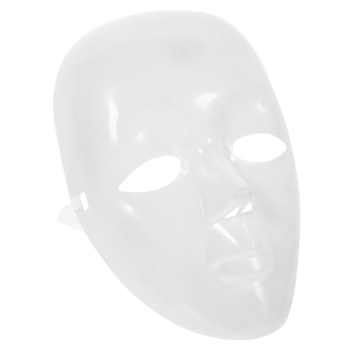 Veemoon Halloween-Säuberung Zubehör für Party maskiert Abdeckung lackierbar costume masks white mask cosplay mask Requisiten für Zirkus-Fotoautomaten Cosplay-Zubehör pp Weiß von Veemoon