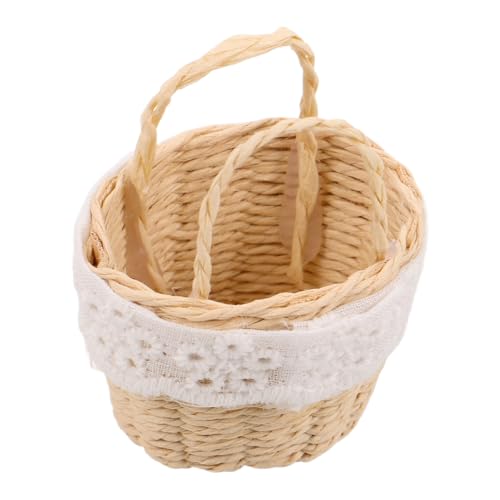 Veemoon Handgewebter Miniatur-Dollhouse Korb mit Griffen Handgeflochtenes Kleines Spielszene Zubehör für Puppen Vielseitig Einsetzbar für Puppenkleider und Mini-landschaften Apricotfarben Veemoon Handgewebter Miniatur-Dollhouse Korb mit Griffen Handgeflochtenes Kleines Spielszene Zubehör für Puppen Vielseitig Einsetzbar für Puppenkleider und Mini-landschaften Apricotfarben von Veemoon