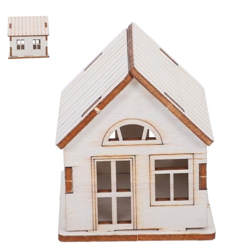 Veemoon Holzhaus Modellbausatz DIY aus Langlebigem Massivholz Detailreiches Miniatur-weihnachtshaus für Basteln und Dekoration Ideen für Erwachsene als Tischdeko und Veemoon Holzhaus Modellbausatz DIY aus Langlebigem Massivholz Detailreiches Miniatur-weihnachtshaus für Basteln und Dekoration Ideen für Erwachsene als Tischdeko und von Veemoon