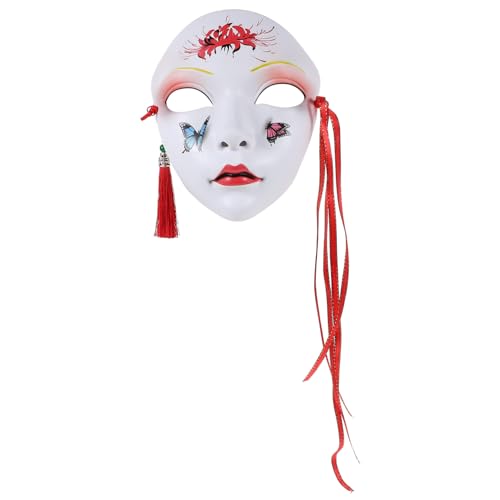 Veemoon Japanische Kabuki Kitsune Maske - Traditionelle Cosplay Maske Für Maskerade Und Kostümpartys - Inspiriert Von Oni Und Japanischer Kultur Ideal Für Kreative Auftritte von Veemoon