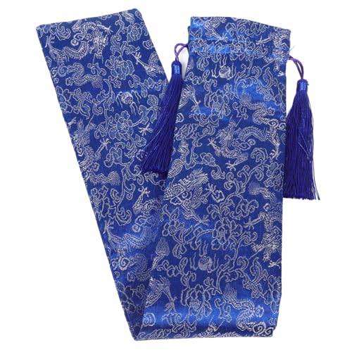 Veemoon Mahjong Rack Schutzhülle Zugband für American Mahjong Pushers Kratzfestes Spielzubehör Tasche mit Dekorativem Blaudruck Veemoon Mahjong Rack Schutzhülle Zugband für American Mahjong Pushers Kratzfestes Spielzubehör Tasche mit Dekorativem Blaudruck von Veemoon