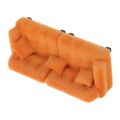 Veemoon Maßstab Flockstoff Mini Couch mit Kissen für Wohnzimmer Puppenmöbel Zubehör Braun Weicher Samtbezug Kleine für Miniaturszenen und Dekoration Veemoon Maßstab Flockstoff Mini Couch mit Kissen für Wohnzimmer Puppenmöbel Zubehör Braun Weicher Samtbezug Kleine für Miniaturszenen und Dekoration von Veemoon