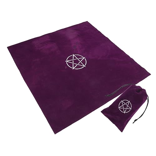 Veemoon Tarotkarten Set Mit Stilvoller Tischdecke Aus Flanell - Kordelzug-Tasche Für Sicheren Transport Ideal Für Weissagung Und Wicca Praktiken in Elegantem Violett von Veemoon