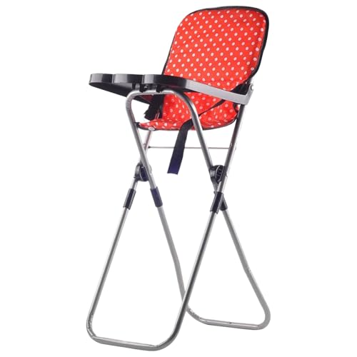 Veesper Babypuppe Hochtourer, leichte Babypuppen -Hochtuhlspielzeug mit Tablett, süße Babypuppen -Hochstuhl, Babypuppenmöbel, Babypuppenzubehör für Jungen und Mädchengeschenke von Veesper