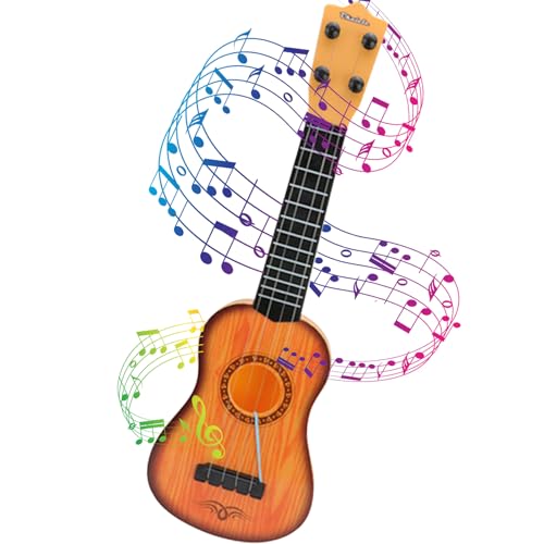 Kids Gitarre, 17 Mini -Gitarren -Ukulele für Kinder, Kleinkindgitarren -Ukulele -Kinder mit 4 verstellbaren Saiten, frühe lehrreich klassische Kinder -Musikinstrumente für Fähigkeiten, Kinder We von Veesper