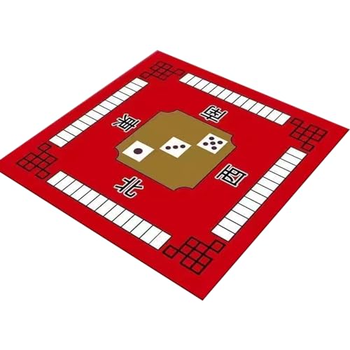 Mahjong-Matte für Tabelle, gleitende Mahjong-Tabelle Matte 31.5x31.5 '' Rauschreduzierung Brettspiel Matte für Tabellenkleidung-resistente Mahjong-Tabellenabdeckung für Party-Poker, Karten, Fami von Veesper