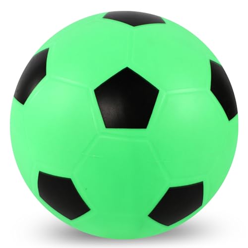 Silent Fußballball, 8,5 Zoll weicher Fußball für Kinder, Innenfußball mit Pump PVC Kinder Fußball Kinder Fußball für Innen im Freien im Freien Sportjunge Geschenke Grün Green von Veesper