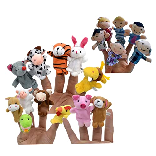 Veesper 18pcs Tierfingerpuppe für Kinder Handpuppen kleine Fingerplüschspielzeug für Baby Geburtstag Geschenk von Veesper