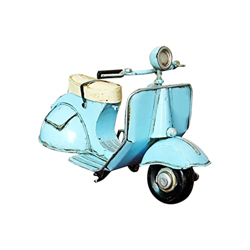 Veesper 1PCS Classic Home Car Decoration, Kinder Klassiker -Auto -Model Spielzeug Retro Scooter Model Antique Metal Tin Scooter Model Craft (Blau) von Veesper