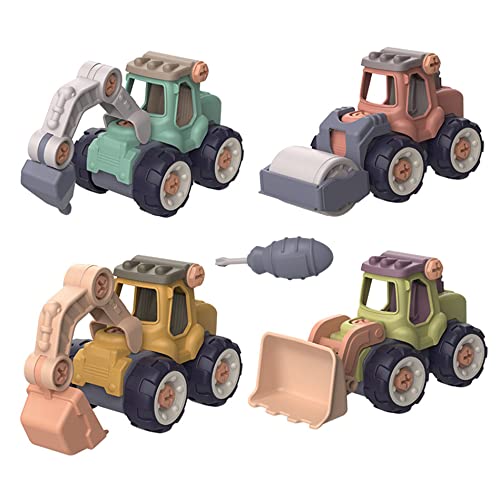 Veesper 1Set 4pcs nehmen Spielzeug Truck Kid DIY BUILDE Sand Toy Sand 4 Typen Sandfahrzeugspielzeug Bildungsgebäude Spielzeug für Kindergeschenk von Veesper