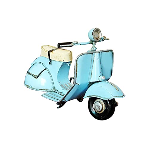 Veesper 1pc Classic Home Car Decoration Kinder Klassiker Auto Model Spielzeug Retro Scooter Model Antique Metal Zinn Scooter Modell Handwerk Blau von Veesper