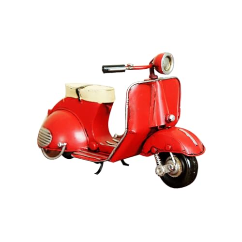 Veesper 1pc Classic Home Car Decoration Kinder klassifizierter Auto Model Spielzeug Retro Scooter Model Antique Metal Tin Scooter Modell Handwerk rot von Veesper