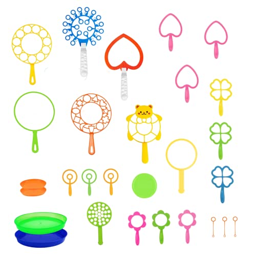 Veesper 28 PCs Bubble Stabs Set Summer Big Bubble Stäbchen mit Tablett lustige Bubble -Spielzeug für Kinder Geschenke Geburtstagsfeier Gunst von Veesper