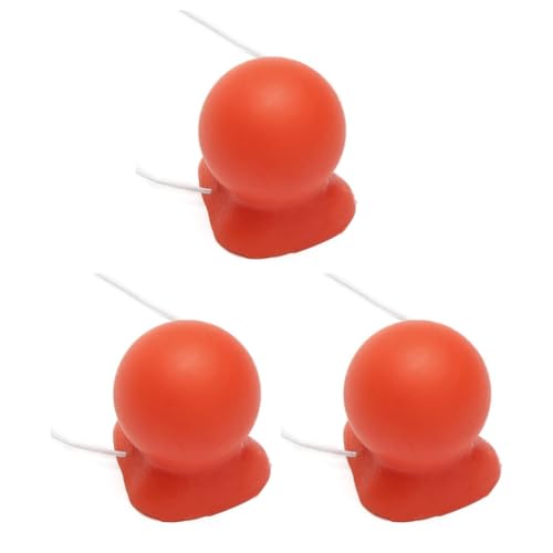 Veesper 3pcs Red uphing quietschende Clown -Nase, Gummi -Clown -Rote Nase mit elastischer roter Hupenquietschende Clown Nase für Erwachsene Halloween Cosplay Weihnachtskostüm -Partyzubehör von Veesper