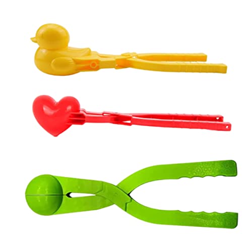 Veesper 3pcs Snowball Maker Duck Ball Heart Form Clips Schnee Spielzeug für Snow Games Outdoor, zufällige Farbe von Veesper