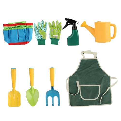 Veesper 8pcs Kinder Gartenwerkzeuge Spielen Gartenspielzeug mit Bewässerung von Handschuhen Schaufel Schaufelschaufelbeutel von Veesper