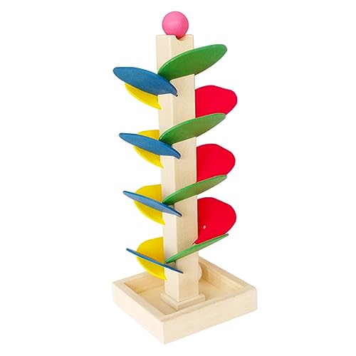 Veesper Ball Drop Baby Spielzeug, hölzerner Baum farbenfrohe Blattturm Babyspiel Spielzeug, Kinder Ball Spiel Bildungssache und Effekt Spielzeug für Jungen Mädchen Baby von Veesper