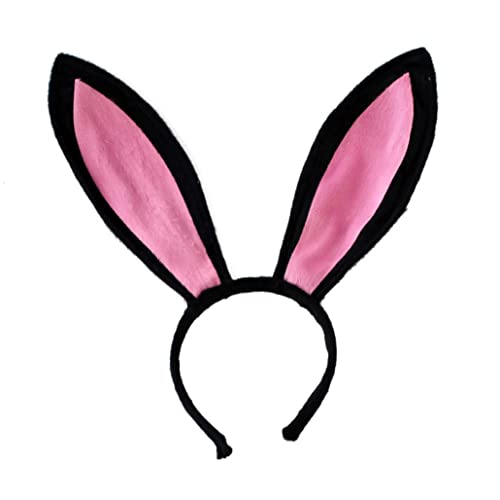 Veesper Bunny Accessoire Bunny Anzug, Hasenohren und Hase Tail Rabbit Ohrstirnband Fliege Krawatte Manschetten Schwanz Bunny Girl Kostüm Erwachsener für Hasen Kostümparty von Veesper