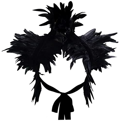 Veesper Gothic Natural Cape, Schal Achselzucken Schulterpapierkragen Schal Halloween Party Schals Karneval Kostüm von Veesper