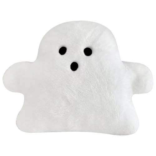 Veesper Halloween Decor -Kissen, 7,1 x 9,1 Zoll gefüllte Ghost Decor -Kissen, süße Geisterplüsch, dekorative Halloween -Wohnkultur Kissen für Sofa Bett Couch Party Outdoor Home Decor von Veesper