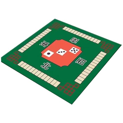 Veesper Mahjong Table Matte, Anti-Slip Mahjong Mat, 31,5x31.5 '' Rauschreduktion Mahjong Mat für Tischkleidung-resistente Mahjong-Spielmatte für Party-Poker, Karten, Familienbrettspiele Grün von Veesper