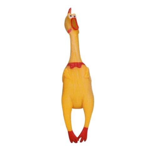 Veesper Schreiender Hühnchenspielzeug, Gummi -Quietsch -Hühnchenspielzeug, squilling Gummi -Gummi -Huhn für Kinder Dekompression Tool Gadgets 37 cm von Veesper