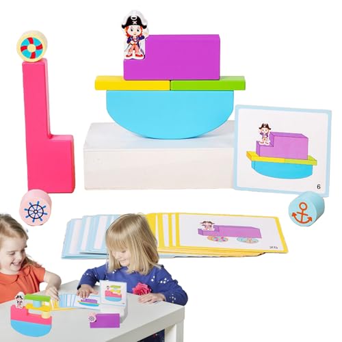 Balance Bausteine | Holz Balance Puzzle Klötze Spiel - Eltern Kind Interaktion Vorschule Lernspielzeug Für Und Mädchen Balance Bausteine | Holz Balance Puzzle Klötze Spiel - Eltern Kind Interaktion Vorschule Lernspielzeug Für Und Mädchen von Veeteah