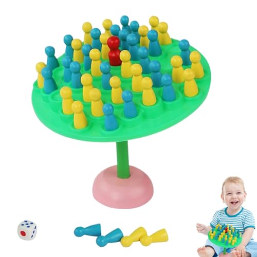 Veeteah Balance-Brettspiel, Balance-Baum-Brettspiel - Holzmann-Spielzeug-Baum-Brettspiel,Balance-Spiele für Zwei Spieler, Familien-Tischpuzzlespiel für, Mädchen, Kinder, Familie von Veeteah