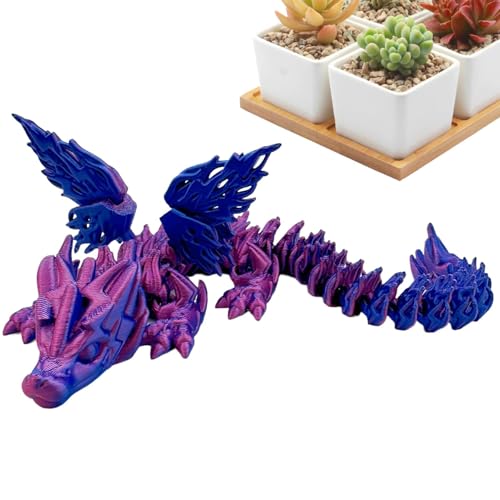 Veeteah Bewegliche Dinosaurierfiguren,Dinosaurierfigurenspielzeug - Beweglicher -Druckspielzeug-Zappel-Dinosaurier,Tischdekoration, Sammelfigur in Farbverlauf für Teetisch, Vitrine von Veeteah