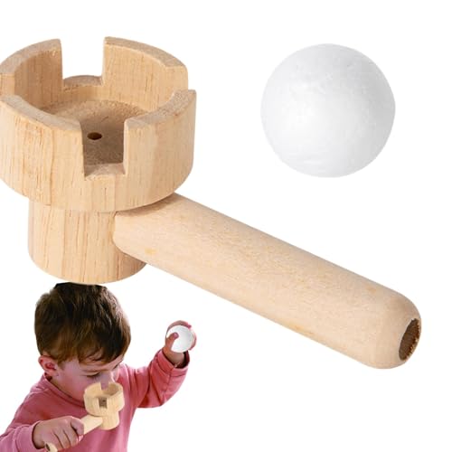 Veeteah Blasball-Spielzeug, Röhrenball-Blasspielzeug, Atemübungsspielzeug, Schwimmendes Blasrohr und Bälle, Balance-Blasspielzeug, Stressabbau-Ball-Blas-Sensorspielzeug für Kinder von Veeteah