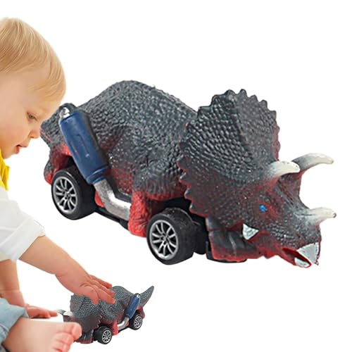 Veeteah Dino-Autos für Kleinkinder,Dinosaurier-Autos,Zurückziehendes Dino-Fahrzeugspielzeug - Kleines Dinosaurierspielzeug für Kinder, Tierautos zum Zurückziehen, Spielzeug für im Alter von bis zu 5 von Veeteah