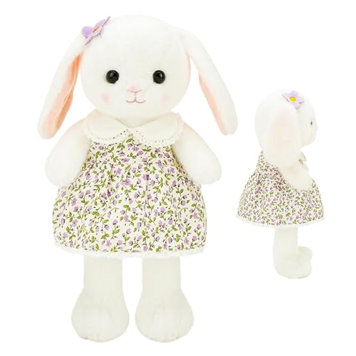 Veeteah Gefüllte Tierplüschhase, Plüschhasenpuppe, Plüsch Bunny gefülltes Tier süßes Spielzeug, Kinder Schlafzimmer Schlafzimmer Wohnzimmer werfen Kissen Huggable für, Tochter von Veeteah