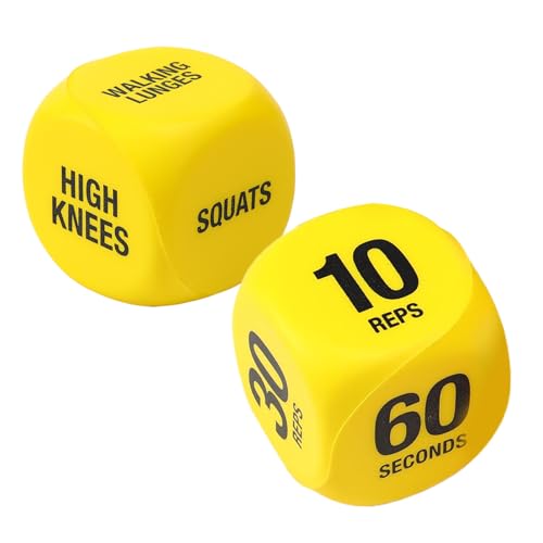 Veeteah Workout Würfel - 1 Paar Fitness Spielwürfel für Training - Tragbare Fitnessgeräte Zubehör Für Kniebeugen Anfänger Reise Outdoor Wohnheim Veeteah Workout Würfel - 1 Paar Fitness Spielwürfel für Training - Tragbare Fitnessgeräte Zubehör Für Kniebeugen Anfänger Reise Outdoor Wohnheim von Veeteah