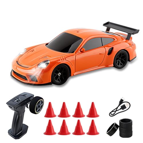 Vefacion Mini RC Drift Car 1:43 Scale 2,4GHz 15KM/H hohe Geschwindigkeit Sport Rennauto Ferngesteuert Auto Modell mit Licht für Jungen Mädchen und Erwachsene Geschenk von Vefacion