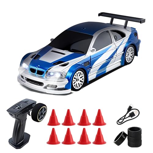 Vefacion Mini RC Drift Car 1:43 Scale 2,4GHz 15KM/H hohe Geschwindigkeit Sport Rennauto Ferngesteuert Auto Modell mit Licht für Jungen Mädchen und Erwachsene Geschenk von Vefacion