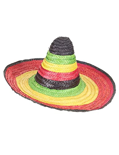 DEGUISE TOI Bunter Mexikaner-Sombrero für Erwachsene - Blau von Vegaoo