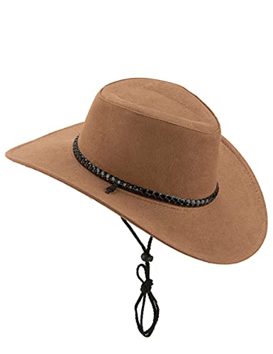 DEGUISE TOI Cowboy-Hut aus Wildlederimitat - Braun von Vegaoo