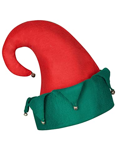 DEGUISE TOI VEGAOO - Weihnachtskobold-Mütze mit Glöckchen - Mütze mit Glöckchen - Einheitsgröße - Grün - Accessoires - 100% Polyester - Noel von DEGUISE TOI