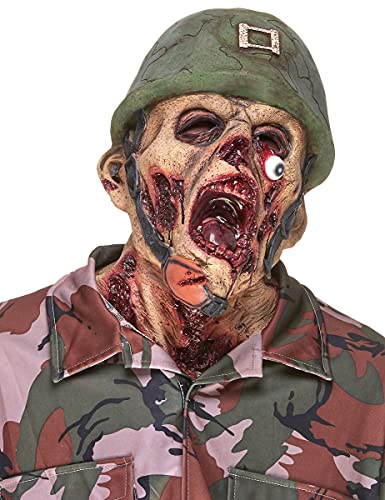 DEGUISE TOI Zombie-Soldat Latexmaske - Grün von Vegaoo