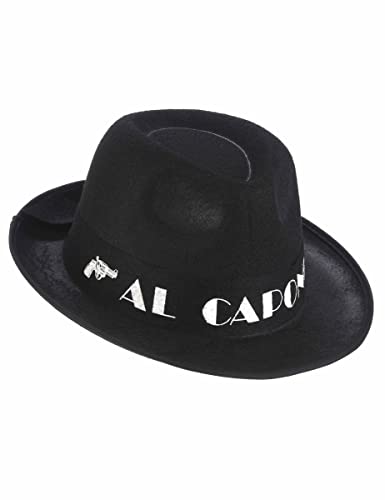 DEGUISE TOI Borsalino Al Capone schwarz - Schwarz von Vegaoo