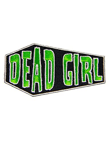 Vegaoo Gothic Aufnäher Sarg Dead Girl grün-schwarz - Grün von Vegaoo