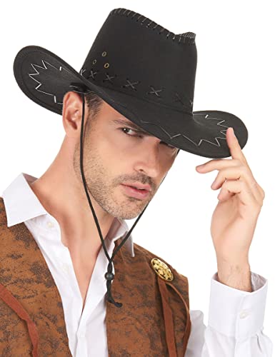 DEGUISE TOI Schwarzer Cowboy Hut für Erwachsene - Schwarz von DEGUISE TOI